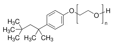 Octoxynol, (p-tert-Octylphenoxy)polyethoxyethanol, O-[4-(1,1,3,3-Tetramethylbutyl)phenoxy]polyethoxyethanol, Polyethyleneglycol-[4-(1,1,3,3-tetramethylbutyl)phenyl]-ether, t-Octylphenoxypolyethoxyethanol, Polyethylene glycol tert-octylphenyl ether
