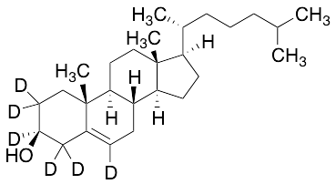 Cholesterol-2,2,3,4,4,6-d6, (3?)-Cholest-5-en-3-ol-d6, (-)-Cholesterol-d6, 3αHydroxycholest-5-ene-d6, 5:6-Cholesten-3αol-d6, Cholest-5-en-3αol-d6, Cholesterin-d6, Cholesteryl-d6 ?lcohol, Dythol-d6, Lidinit-d6, Lidinite-d6, NSC 8798-d6, Provitamin D-d6,
