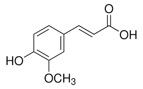 trans-4-Hydroxy-3-methoxycinnamic acid, Ferulic acid
