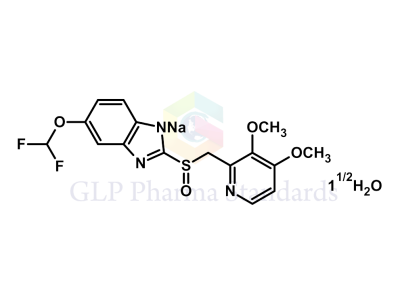 Sodium 5-(Difluoromethoxy)-2-[[(3,4-dimethoxypyridin-2-yl)methyl]sulfinyl]benzo[d]imidazol-1-ide Sesquihydrate