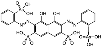 2,2α(1,8-Dihydroxy-3,6-disulfonaphthylene-2,7-bisazo)bisbenzenearsonic acid, 2,7-Bis(2-arsonophenylazo)chromotropic acid