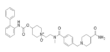 4-(([1,1'-biphenyl]-2-ylcarbamoyl)oxy)-1-(2-(4-((4-carbamoylpiperidin-1-yl)methyl)-N-methylbenzamido)ethyl)piperidine 1-oxide