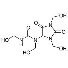 1-[1,3-Bis(hydroxymethyl)-2,5-dioxoimidazolidin-4-yl]-1,3-bis(hydroxymethyl)urea, Diazolidinylurea, N-Hydroxymethyl-N-[1,3-di(hydroxymethyl)-2,5-dioxoimidazolidin-4-yl]-Nαhydroxymethylurea, N-[1,3-Bis(hydroxymethyl)-2,5-dioxo-4-imidazolidinyl]-N,Nαbis(h