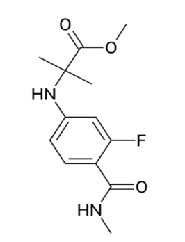 methyl 2-(3-fluoro-4-(methylcarbamoyl)phenylamino)-2-methylpropanoate