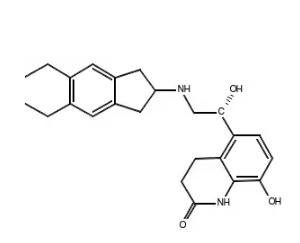 (R)-5-(2-((5,6-diethyl-2,3-dihydro-1H-inden-2-yl)amino)-1-hydroxyethyl)-8-hydroxy-3,4-dihydroquinolin-2(1H)-one