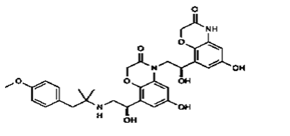 6-Hydroxy-4-[(2R)-2-hydroxy-2-(6-hydroxy-3-oxo-3,4-dihydro-2H-1,4-benzoxazin-8-yl)ethyl]-8-[(1R)-1-hydroxy-2-[[1-(4-methoxyphenyl)-2-methylpropan-2-yl]amino]ethyl]-2H-1,4-benzoxazin-3(4H)-one