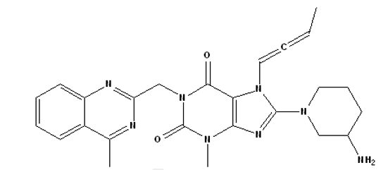 8-[(3R)-3-aminopiperidin-1-yl]-7-[(1MP)-buta-1,2-dien-1-yl]-3-methyl-1-[(4-methylquinazolin-2-yl)methyl]-3,7-dihydro-1H-purine-2,6-dione
