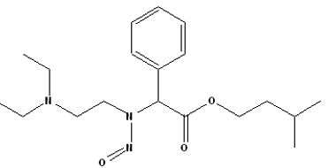 isopentyl 2-((2-(diethylamino)ethyl)(nitroso)amino)-2-phenylacetate.