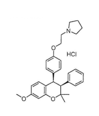 1-(2-{4-[(3SR,4RS)-7-Methoxy-2,2-dimethyl-3-phenylchroman-4-yl]phenoxy}ethyl)pyrrolidine hydrochloride, cis-1-[2-[4-(3,4-Dihydro-7-methoxy-2,2-dimethyl-3-phenyl-2H-1-benzopyran-4-yl)phenoxy]ethyl]pyrrolidine hydrochloride, cis-Centchroman hydrochloride