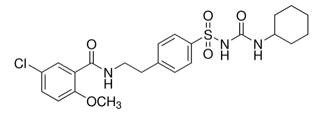 Glybenclamide, 5-Chloro-N-[4-(cyclohexylureidosulfonyl)phenethyl]-2-methoxybenzamide, Glyburide, N-p-[2-(5-Chloro-2-methoxybenzamido)ethyl]benzenesulfonyl-Nαcyclohexylurea