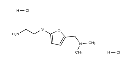 2-(((5-((dimethylamino)methyl)furan-2-yl)methyl)thio)ethan-1-amine dihydrochloride