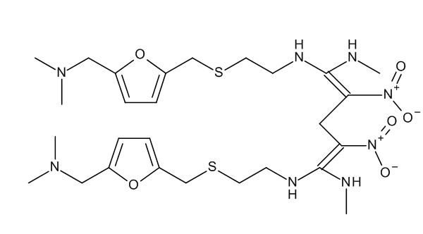 2,2'-Methylenebis[N-[2-[[[5-[(dimethyl-amino)methyl]furan-2-yl]methyl]sulphanyl]ethyl]-N'-methyl-2-nitroethene-1,1-diamine], Ranitidine Hydrochloride Imp. I