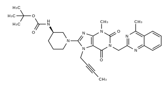 Tert-butyl (R)-(1-(7-(but-2-yn-1-yl)-3-methyl-1-((4-methylquinazolin-2-yl)methyl)-2,6-dioxo-2,3,6,7-tetrahydro-1H-purin-8-yl)piperidin-3-yl)carbamate