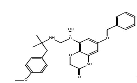 (R)-6-(benzyloxy)-8-(1-hydroxy-2-((1-(4-methoxyphenyl)-2-methylpropan-2-yl)amino)ethyl)-2H-benzo[b][1,4]oxazin-3(4H)-one