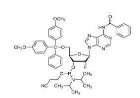 (2R,5R)-5-(6-benzamido-9H-purin-9-yl)-2-((bis(4-methoxyphenyl)(phenyl)methoxy)methyl)-4-fluorotetrahydrofuran-3-yl 2-cyanoethyl diisopropylphosphoramidite