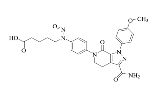 5-((4-(3-Carbamoyl-1-(4-methoxyphenyl)-7-oxo-1,4,5,7-tetrahydro-6H-pyrazolo[3,4-c]pyridin-6-yl)phenyl)(nitroso)amino)pentanoic acid